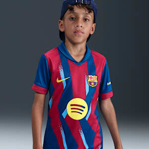 FC Barcelona 2025/26 Stadium Fourth Big Kids' Nike Dri-FIT Soccer